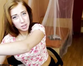 chubby MILF sucks dick