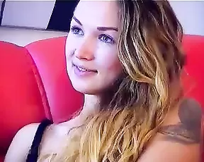 Man juice on her cute face