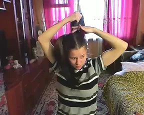 Pretty brunette milf make a hot chocolate syrup hell of a blowjob to a black guy