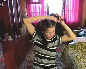 Pretty brunette milf make a hot chocolate syrup hell of a blowjob to a black guy