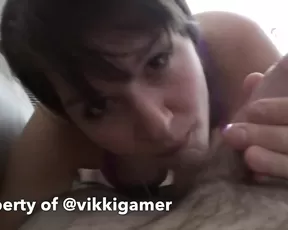 Tanned amateur riding like a pro
