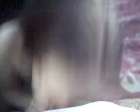 Chick with a mask sucks a big cock