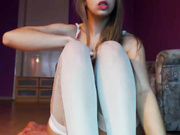 So hot footjob and handjob by horny pretty milf wife when parents leave house