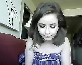 A brunette gets her legs up while masturbating her hole