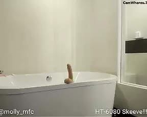 MissMolly masturbates in the bathtub