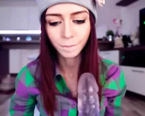 Hottminx slim redhead teen on kitchen webcam show