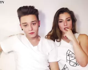 Brunette is jacking off