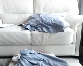 Pretty blonde wife make a hell of a blowjob in the house laundry,!holy fuck!