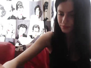 Brunette filled with cock gets cum on the flat tummy