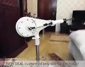 Lilie fuck machine blowjob & fuck