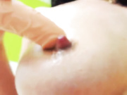 Blonde teases her wet pussy