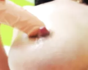 Blonde teases her wet pussy