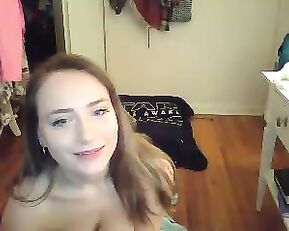 Blonde nerdy webcam model