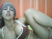 Lustful husband fingering and fuck her pretty brunette wife ass