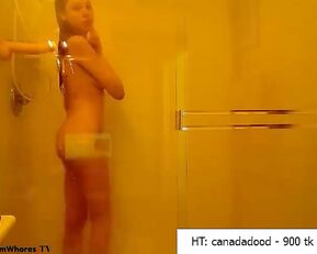 Allen_N_Kate blowjob and naked girl in shower webcam show