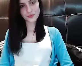 Monika_l beautiful slim brunette webcam show