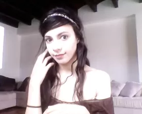 Faeluna nice teen brunette in clothes webcam show
