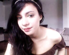 Faeluna nice teen brunette in clothes webcam show