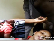 African girl with big tits sucking and fucking.