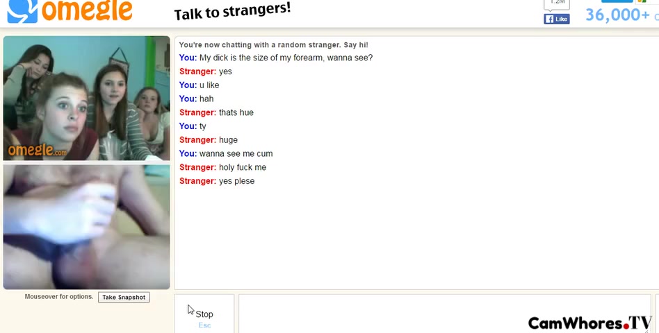 Omegle Girls React To Huge Dick->