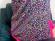 Blue haired girl is masturbating