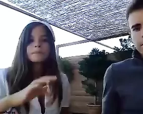 My teen GF showed her tits on camera