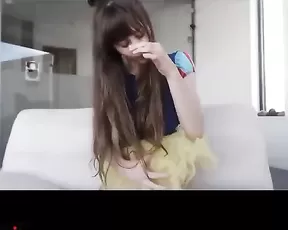 Brunette sucking him off