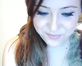 Huge sex toy for her bald twat