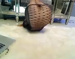 NikiSkyler fishnet masturbation
