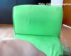 Curly chick is doing sexy poses