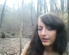 Blonde with short hair is masturbating