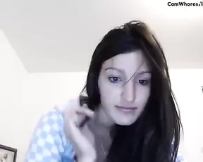 Slutty babe fucked in bathroom and getting facial