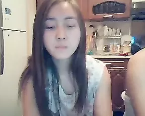 Milf is parting her long legs