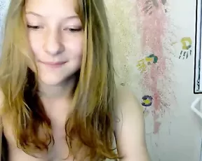 Sweet babe on her knees