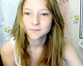 Sweet babe on her knees