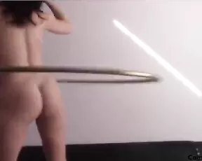 Chloe Lamb hula hoop