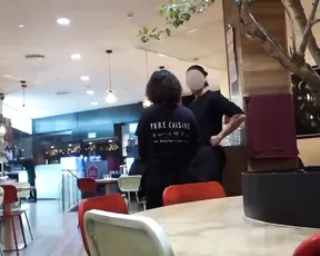 Littlesubgirl Naked in Train Mall Restauran Supemarket 2
