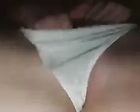 Slim teen with glasses exposed on webcam
