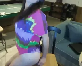 A slut is riding a hard dick
