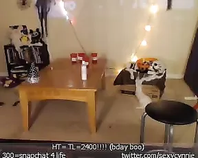 Sucking a dildo like it's a cock