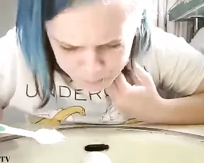 gagging puke