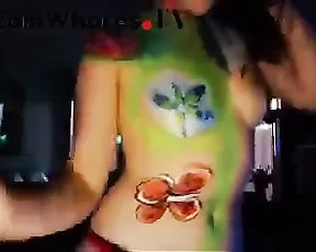 Tanned brunette is super hot and likes sex