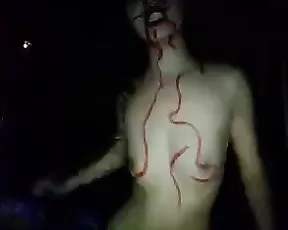 Close up banging at home