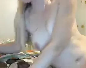 Teen is sucking a dick here