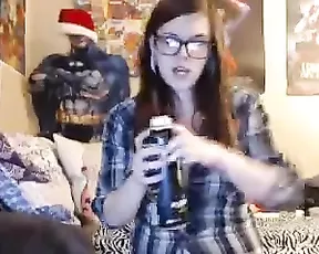 Busty girl parades her body