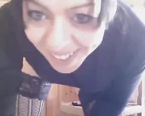Girl with large boobs masturbates