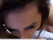 AnaGee suck black dildo