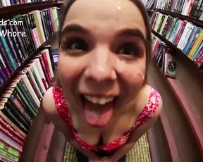 PavlovsWhore POV cum in face public library in private premium video