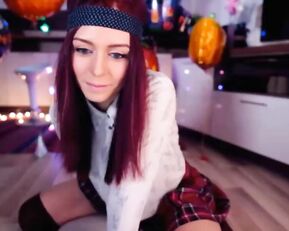 Hottminx cool schoolgirl on kitchen webcam show