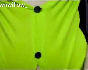 Dawnwillow riding pink dildo in private premium video